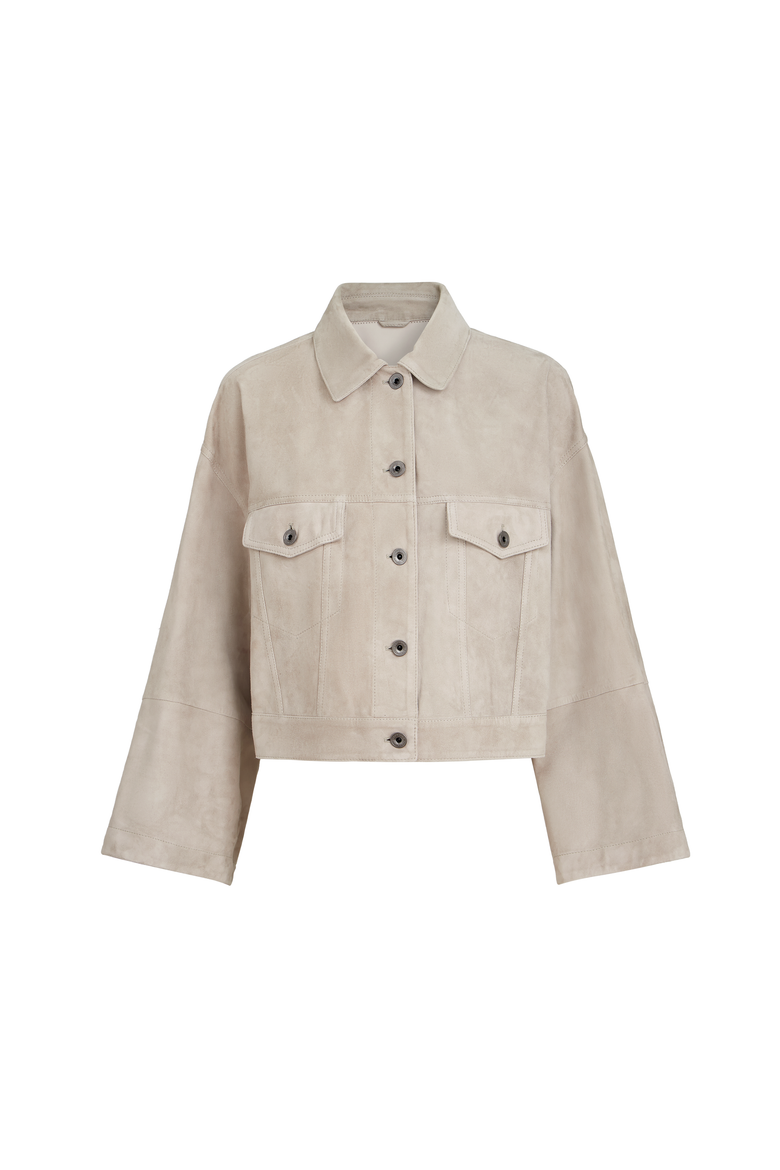 Couture suede jacket, Alternate, color, Grey