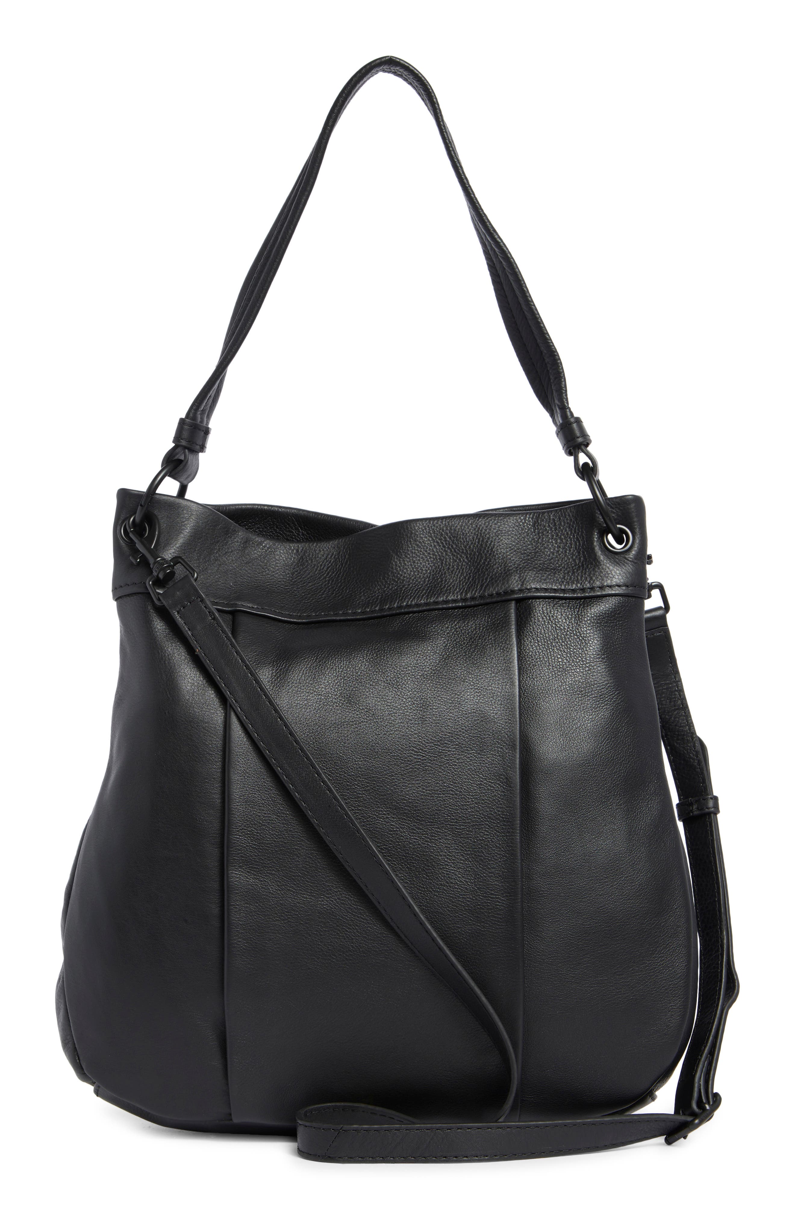 AIMEE Low Key Luxe Hobo Bag, Alternate, color, Black