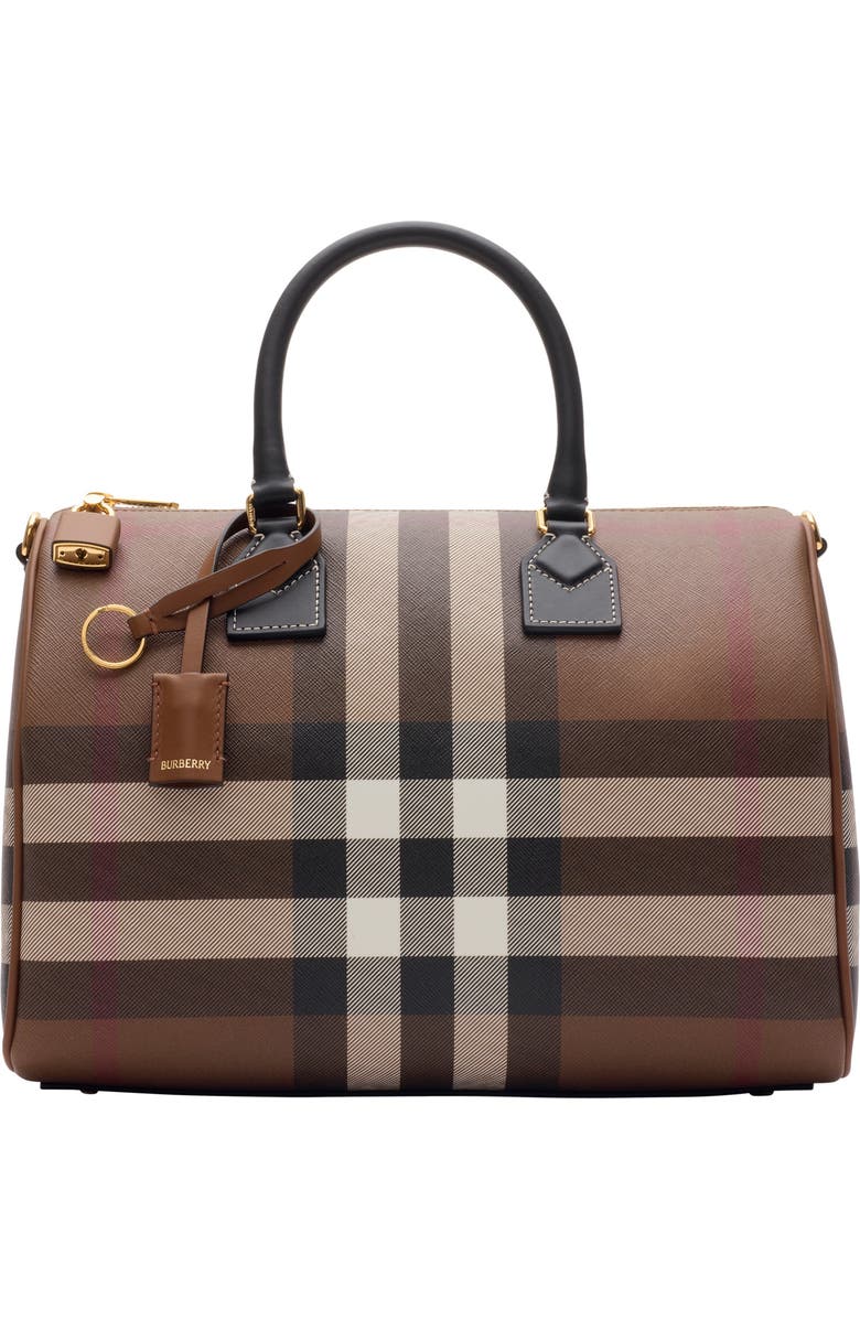 Burberry Medium Check Bowling Bag, Main, color,