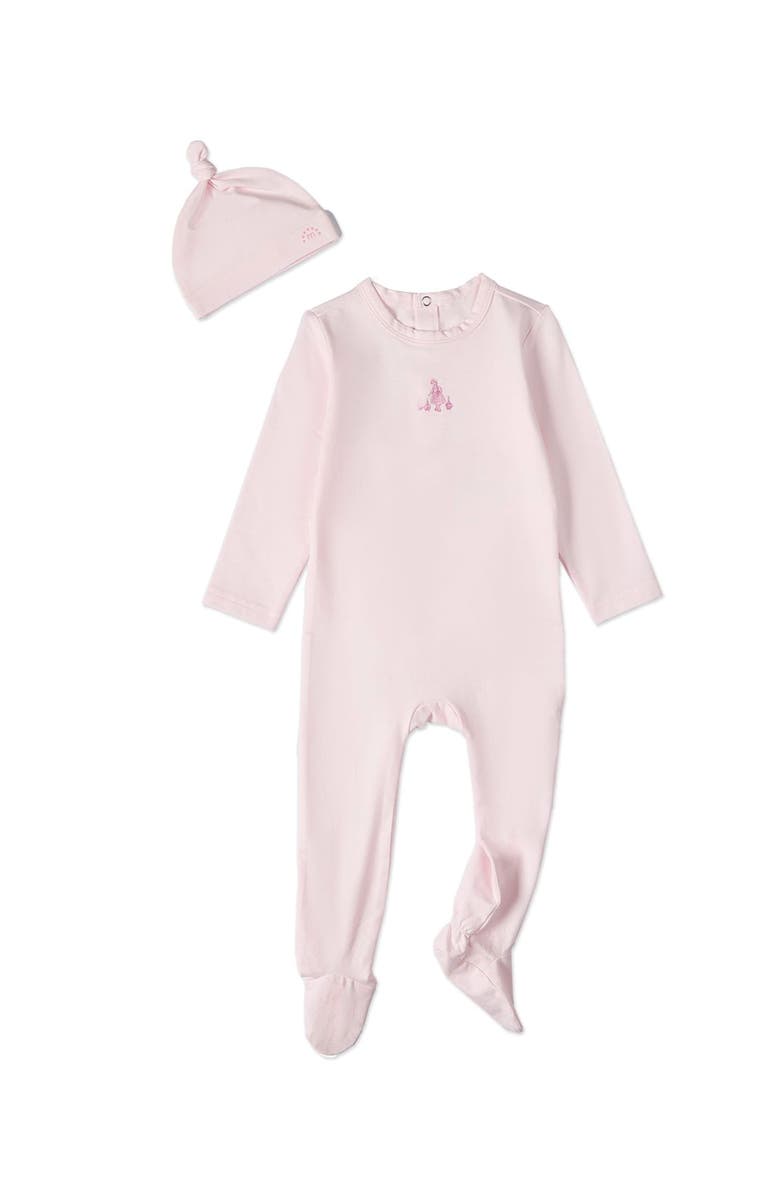MiniMoi 2 Piece Baby Cotton Rich Footie Set, Main, color, Baby Pink