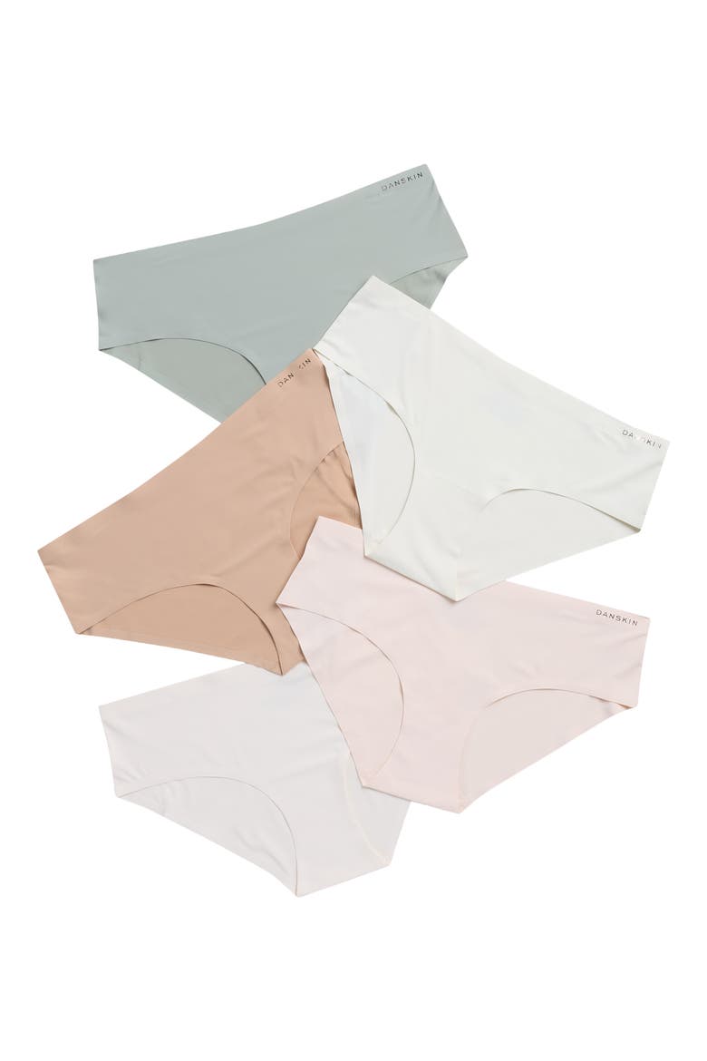 5-Pack Assorted Hipsters, Main, color, PALE EMERALD MULTI