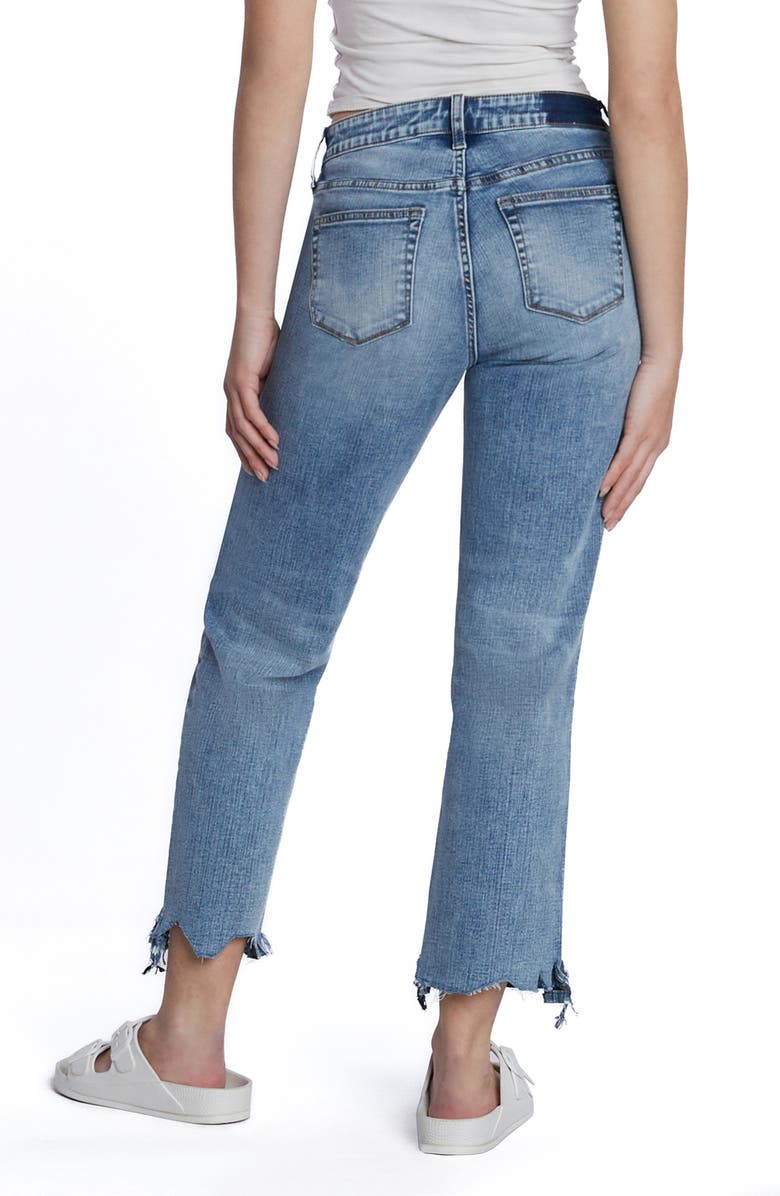 HINT OF BLU Chew Hem Crop Boyfriend Jeans, Alternate, color,