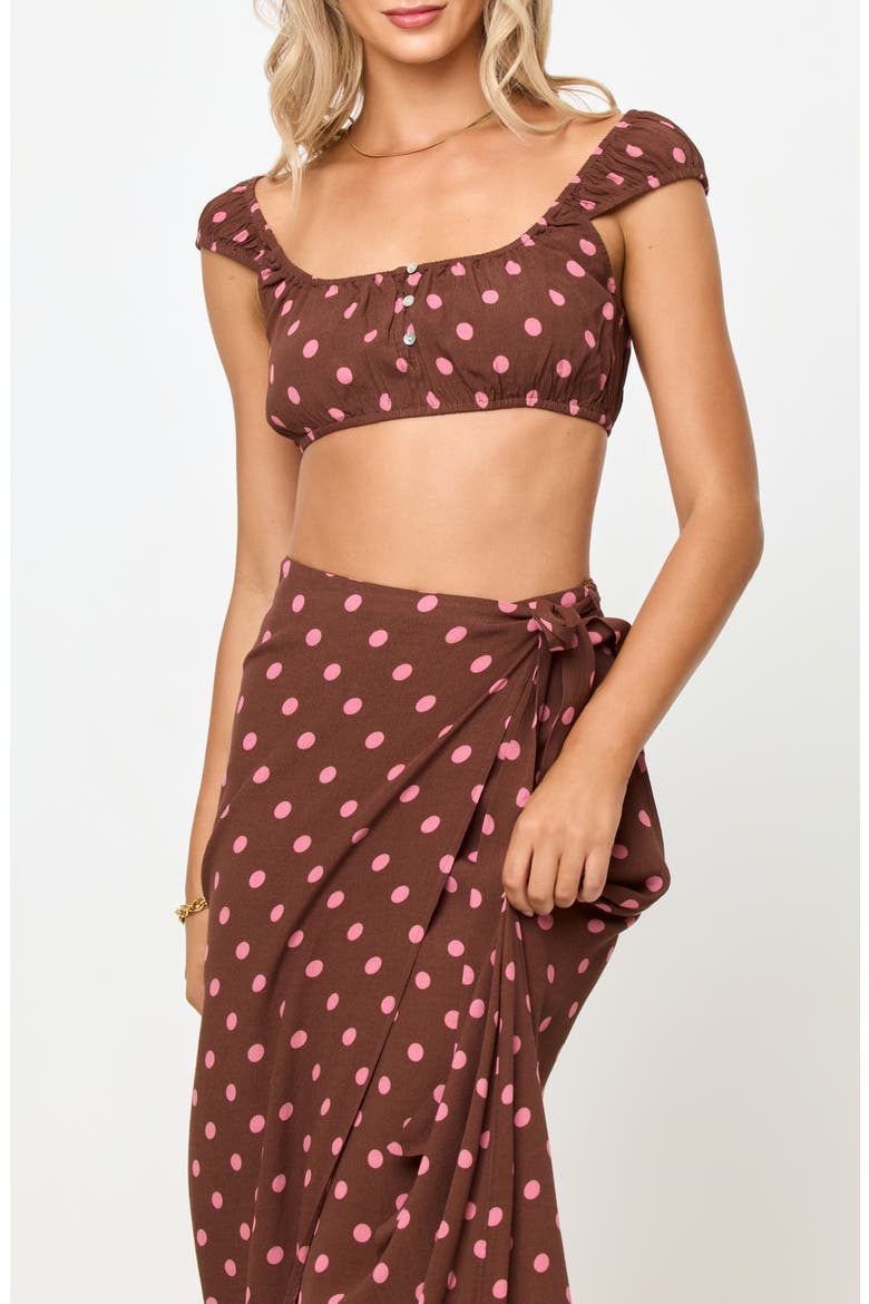 Ever Cover-Up Crop Top, Main, color, ALOTTA POLKA DOT