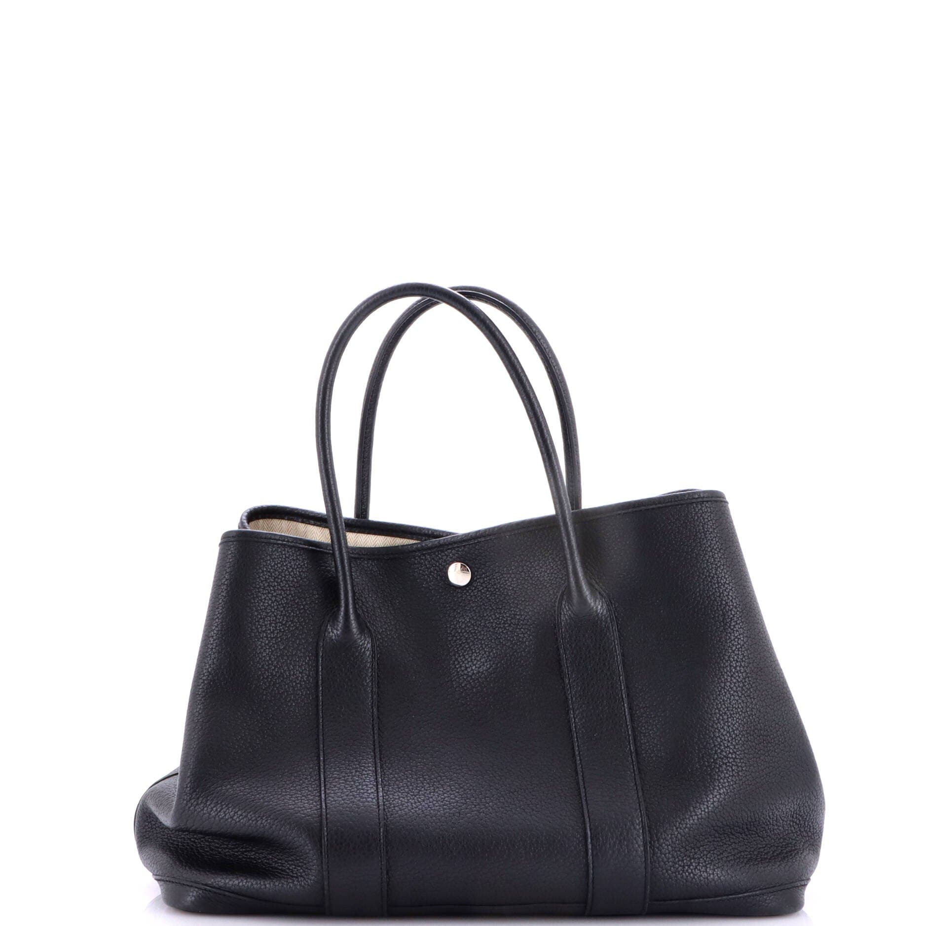 Garden Party Tote Leather 36, Alternate, color, Black