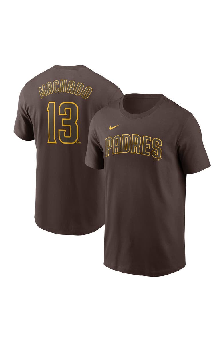 Nike Men's Nike Manny Machado Brown San Diego Padres Fuse Name & Number T-Shirt, Alternate, color, Brown