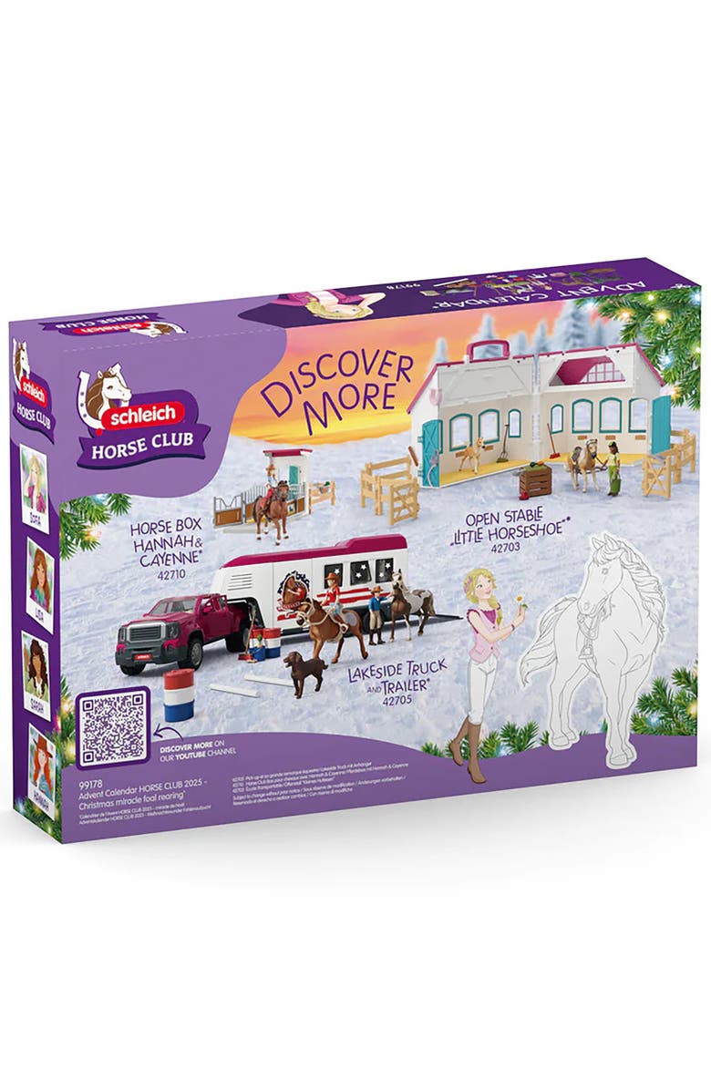Schleich Horse Club, Holiday Foal Magic Advent Calendar 2025, Mini Toy Figurines, Alternate, color, Multicolored