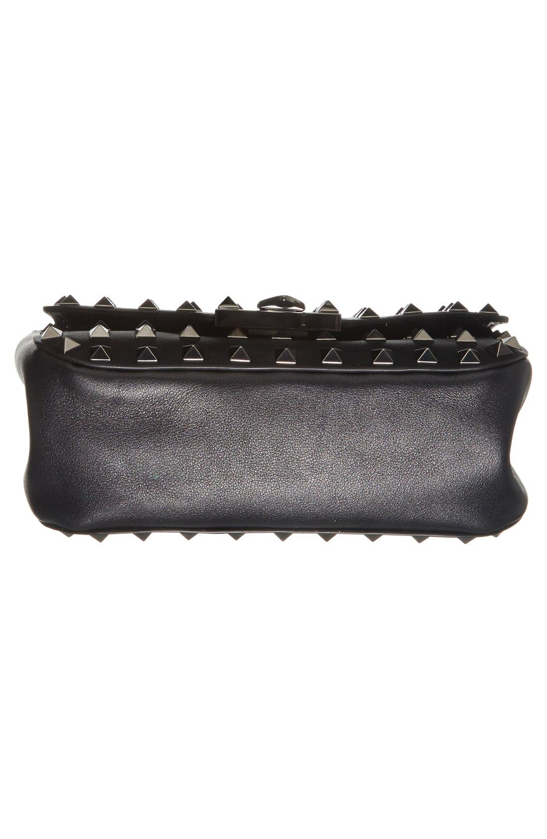'Noir Rockstud - All Over' Leather Crossbody Bag, Alternate, color, NOIR