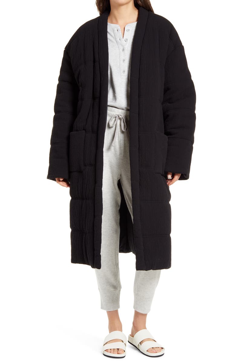 OFFHOURS Homecoat Unisex Quilted Cotton Lounge Coat, Alternate, color, 