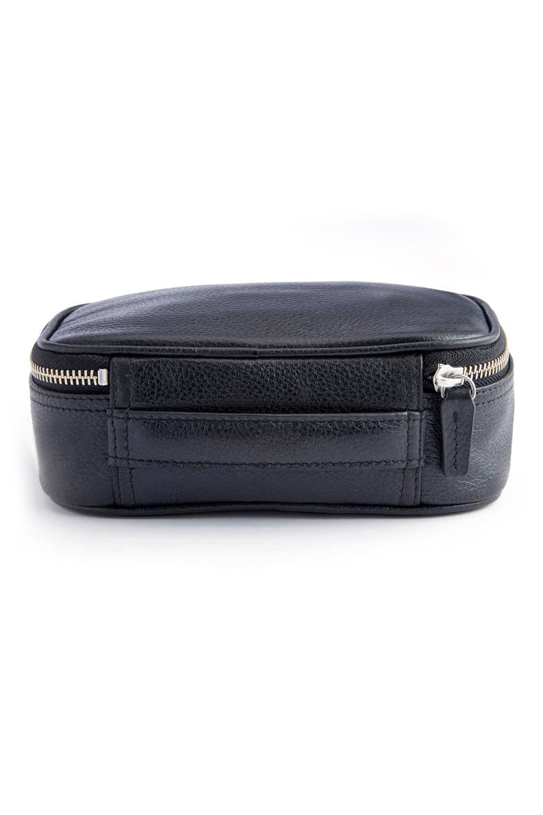 Leather Tech Accessory Case, Alternate, color, BLACK