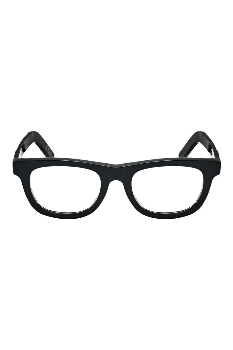 48mm Rectangular Reading Glasses, Main, color, BLACK