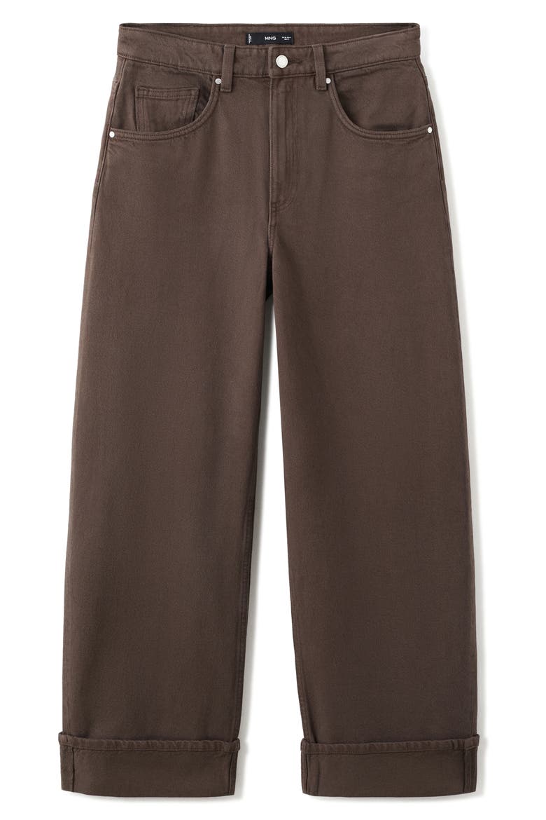 Cuffed Balloon Jeans, Alternate, color, CHOCOLATE