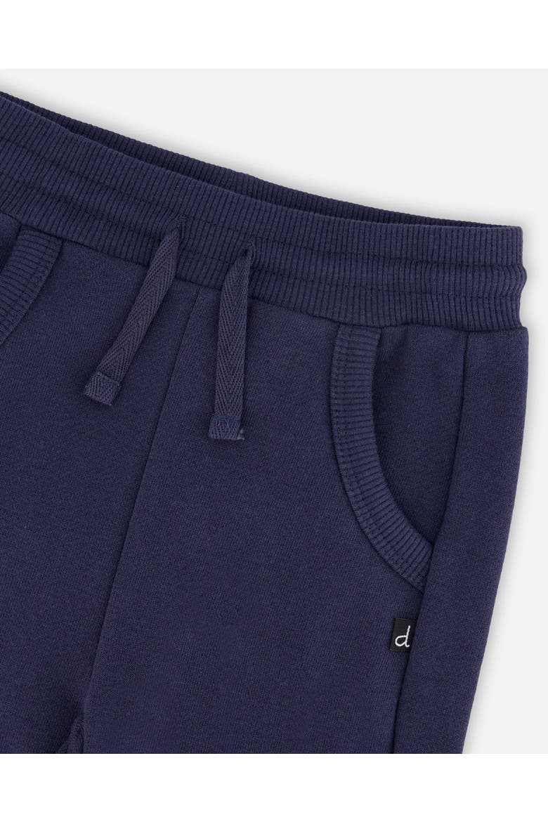 Ribbed Waistband French Terry Pants, Alternate, color, Blue