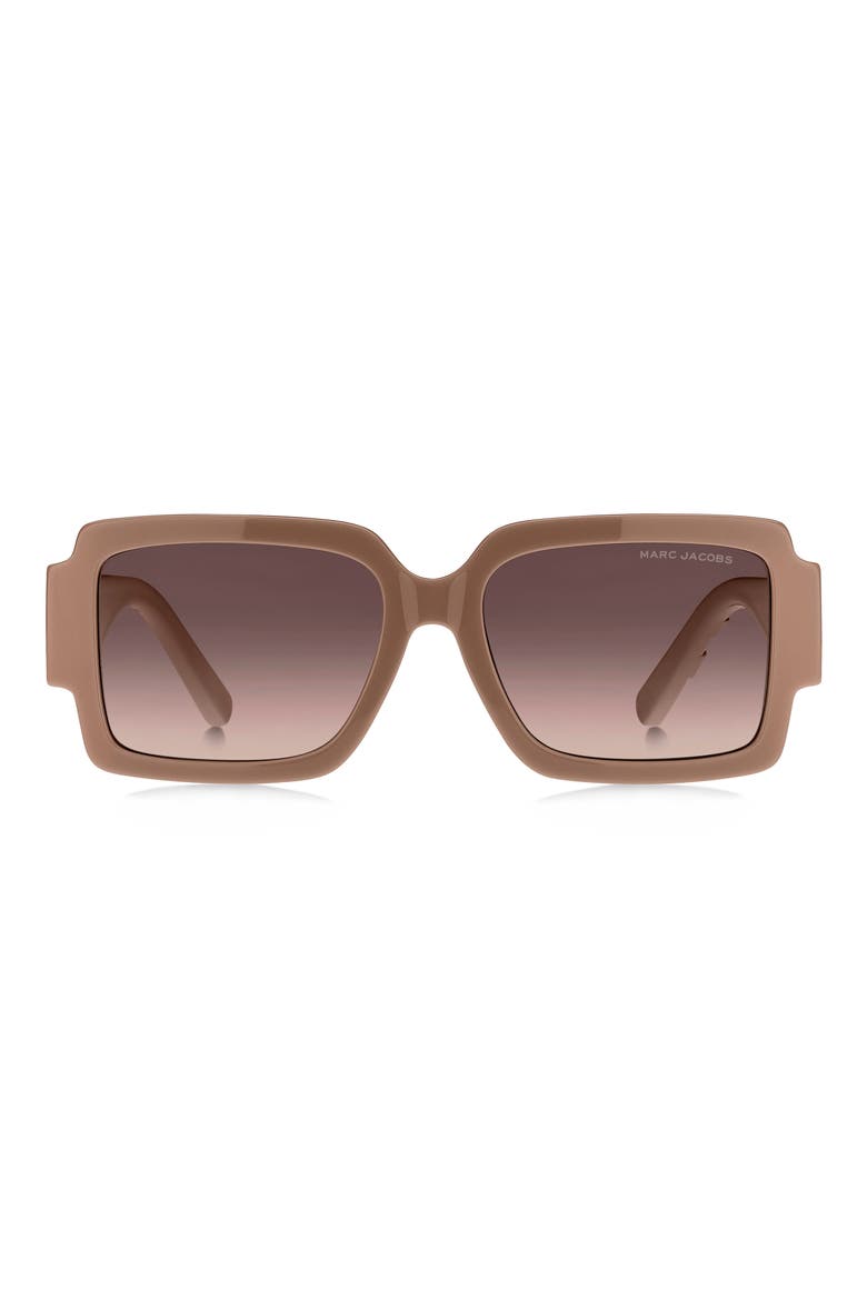 55mm Gradient Rectangular Sunglasses, Main, color, 0NOY-HA