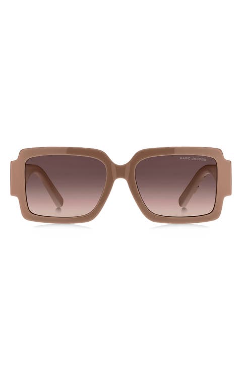 55mm Gradient Rectangular Sunglasses