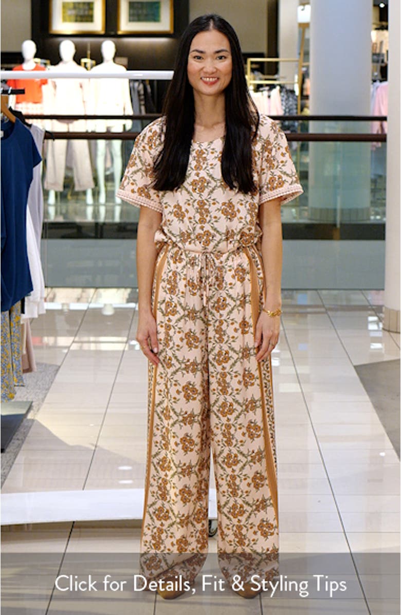 Floral Side Slit Lounge Pants, sales video thumbnail