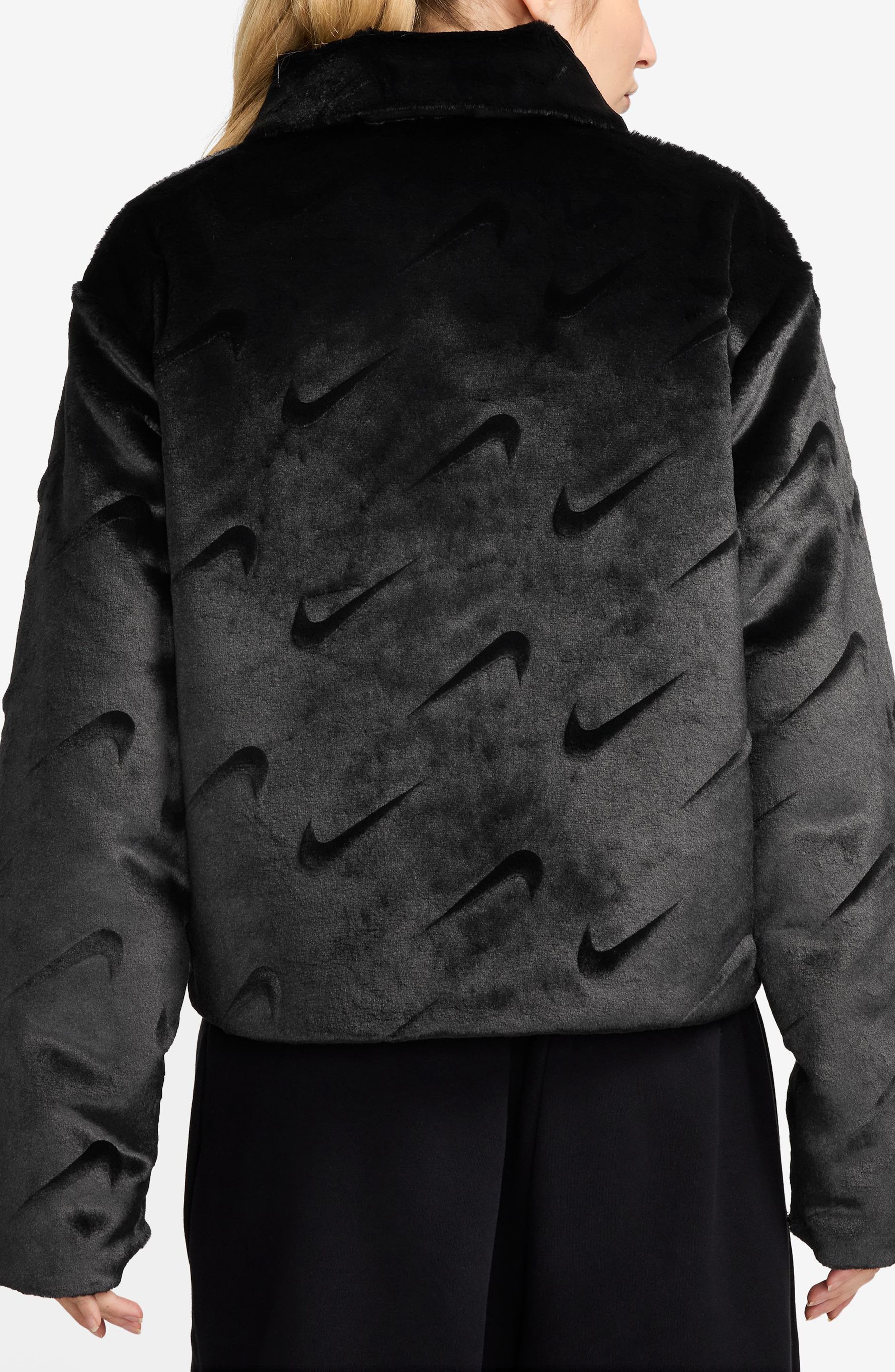 mens nike faux fur jacket