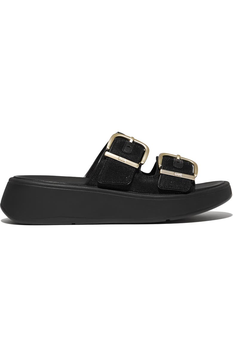 FitFlop F-Mode Shimmer Buckle Sandal, Alternate, color,