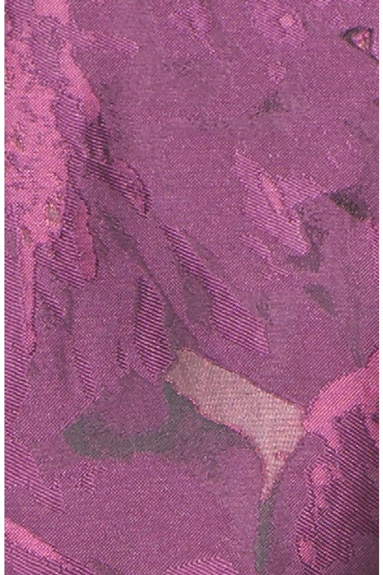 Embellished Neck Jacquard Fit & Flare Dress, Alternate, color, PINK PRINT