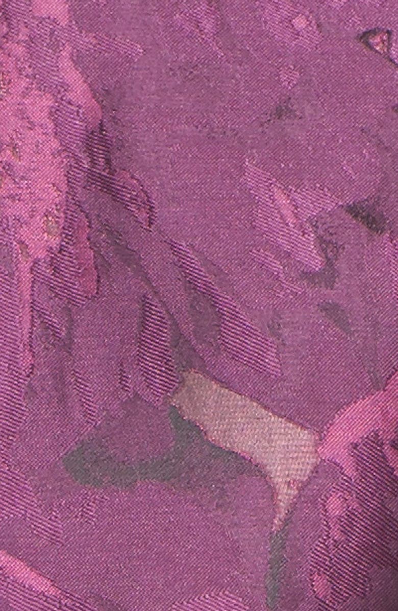 Eliza J Embellished Neck Jacquard Fit & Flare Dress, Alternate, color, 