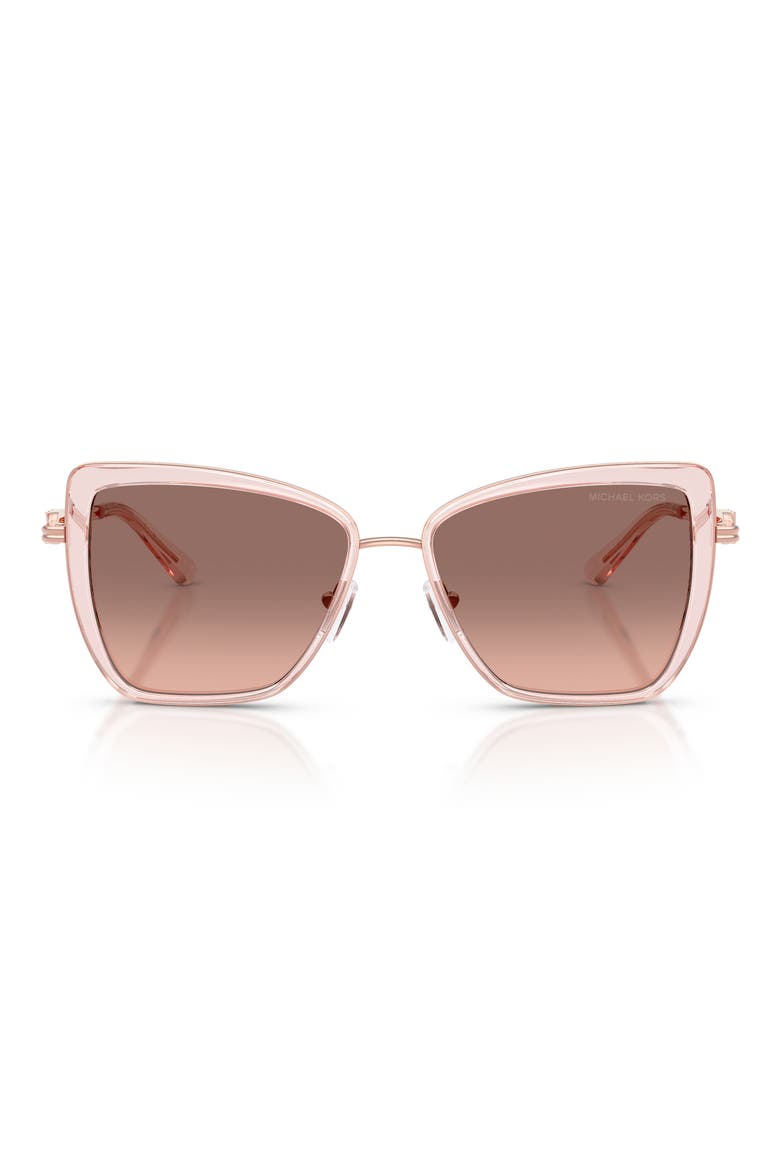 Sea Island 55mm Gradient Butterfly Sunglasses, Main, color, RASPBERRY / GREY BLACK