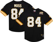 Mitchell & Ness Men's Mitchell & Ness Randy Moss Black Minnesota Vikings Retired Player Name & Number Mesh Top