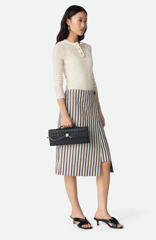 Bottega Veneta Long Andiamo Flower Leather East/west Clutch