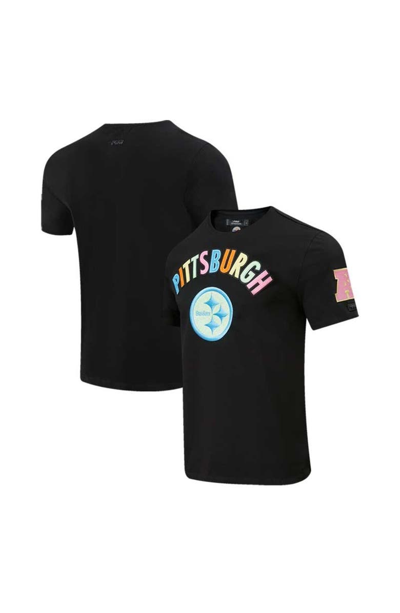 PRO STANDARD Men's Pro Standard Black Pittsburgh Steelers Neon Graphic T-Shirt, Main, color, Black