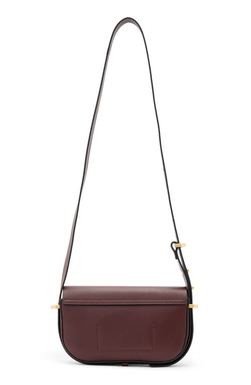 Allsaints Etta Leather Crossbody Bag In Red