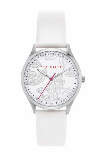 Ted Baker Women's Belgravia White Leather Strap Watch, 36mm