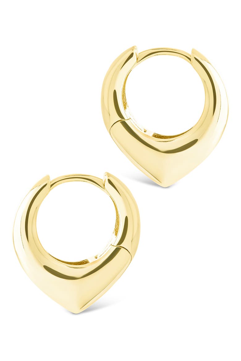 Colby Pointed Teardrop Hoop Earrings, Alternate, color, GOLD