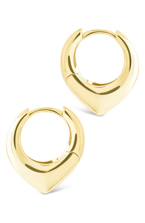 Sterling Forever Colby Pointed Teardrop Hoop Earrings In Gold