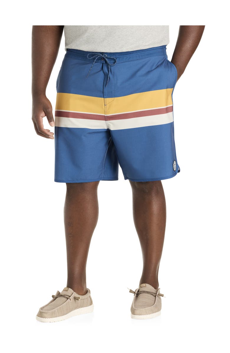 O'Neill Big & Tall Cruzer Striped Scallop Board Shorts, Main, color, 
