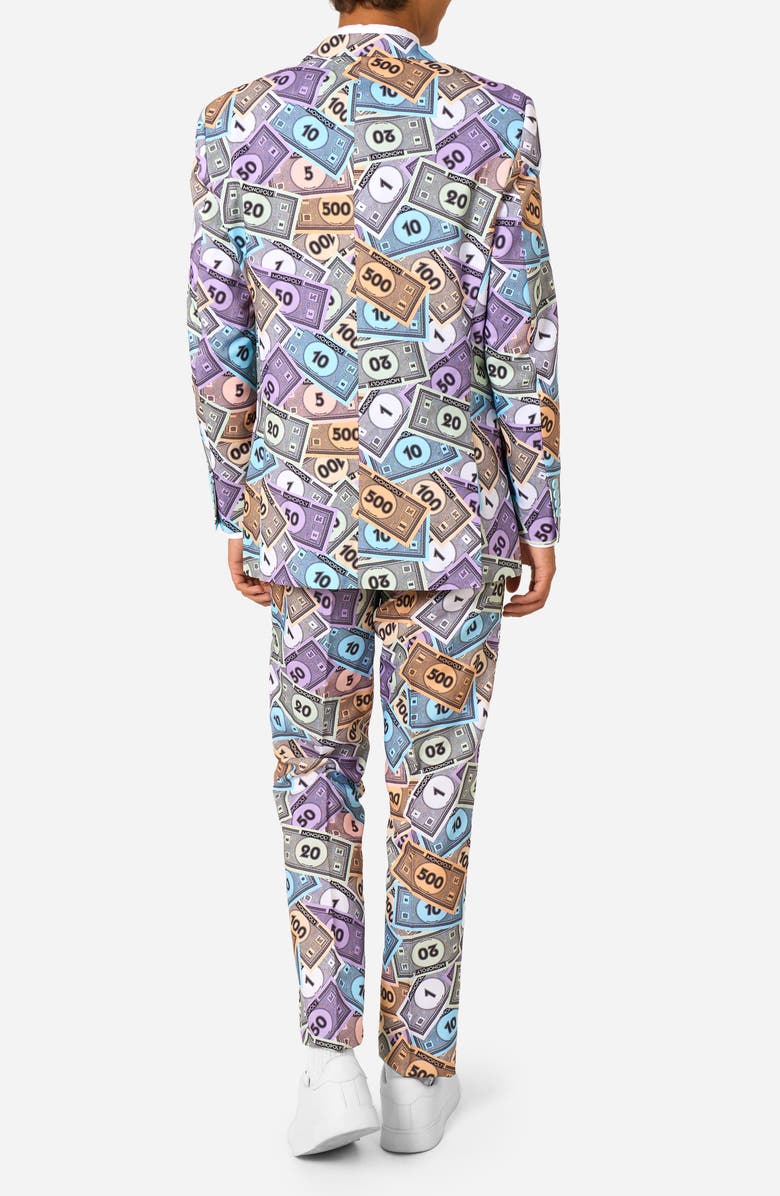 OppoSuits x Monopoly Slim Fit Two-Piece Suit & Tie Set, Alternate, color, Black