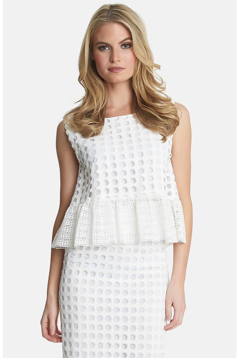 'Full Flounce' Lace Tank, Main, color, CLOUD