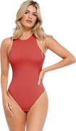 Popilush Cloudsense Shapewear Sleeveless Cutaway Round Neck Bodysuit