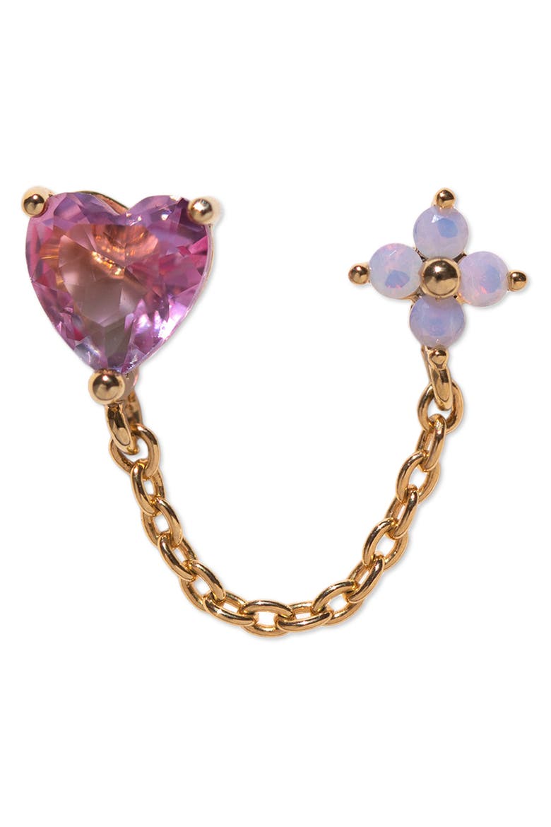 Love Blooms Single Earring, Main, color, GOLD