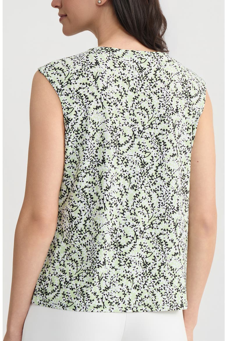 Floral Keyhole Sleeveless Top, Alternate, color, CELERY MULTI