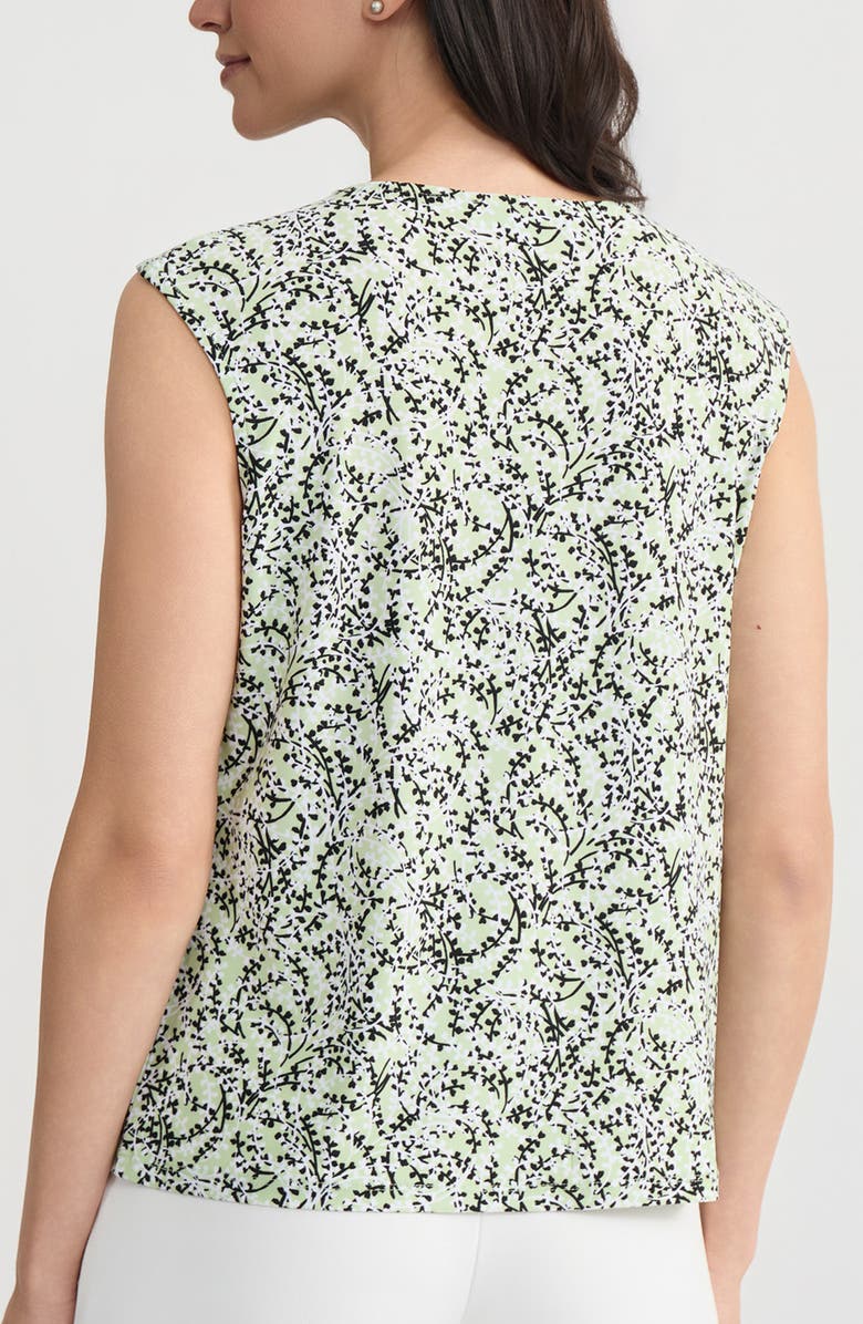 KASPER Floral Keyhole Sleeveless Top, Alternate, color, Celery Multi