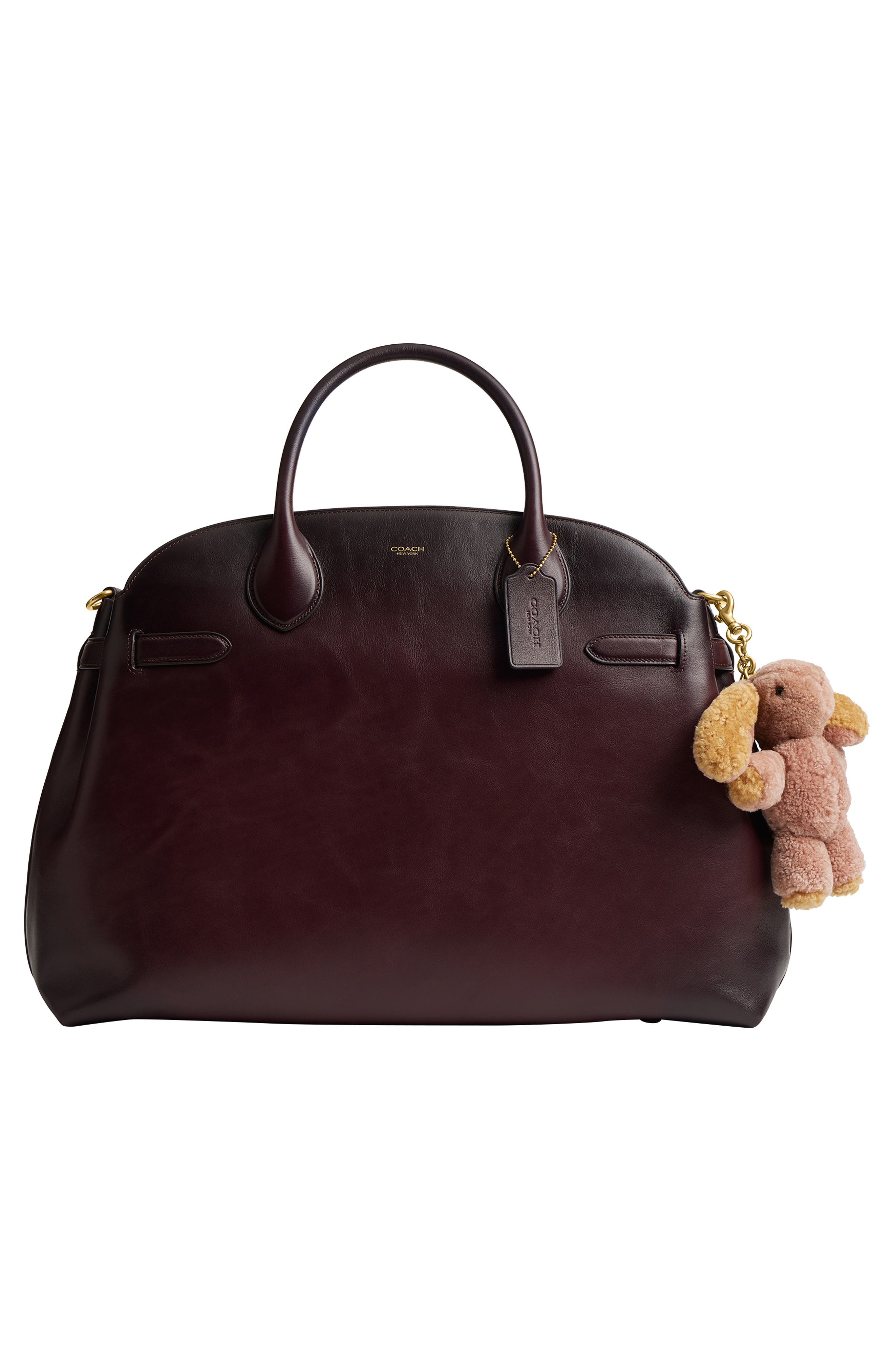 COACH Floppy Bunny Plush Genuine Shearling Bag Charm, Alternate, color, Multi