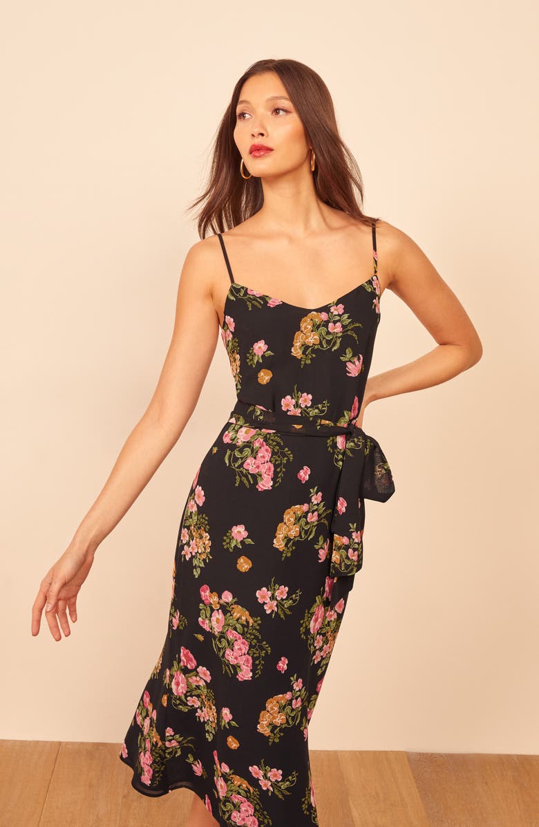 Reformation Watson Tie Waist Slipdress, Alternate, color, 