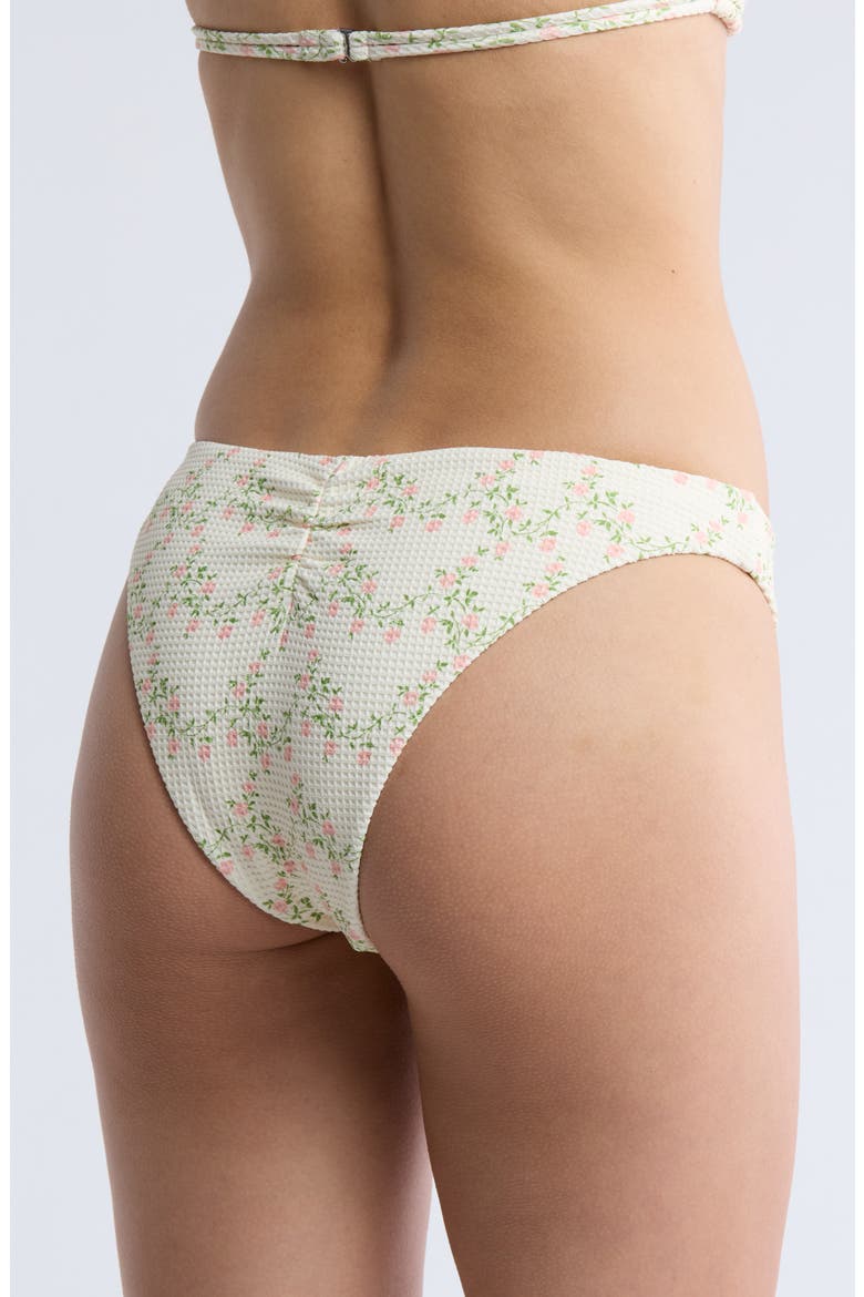 Palm Floral Bikini Bottoms, Alternate, color, ROSE/ MILK