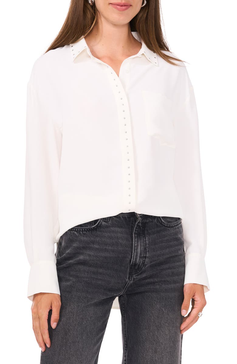 Vince Camuto Stud Trim Button-Up Shirt, Main, color, 