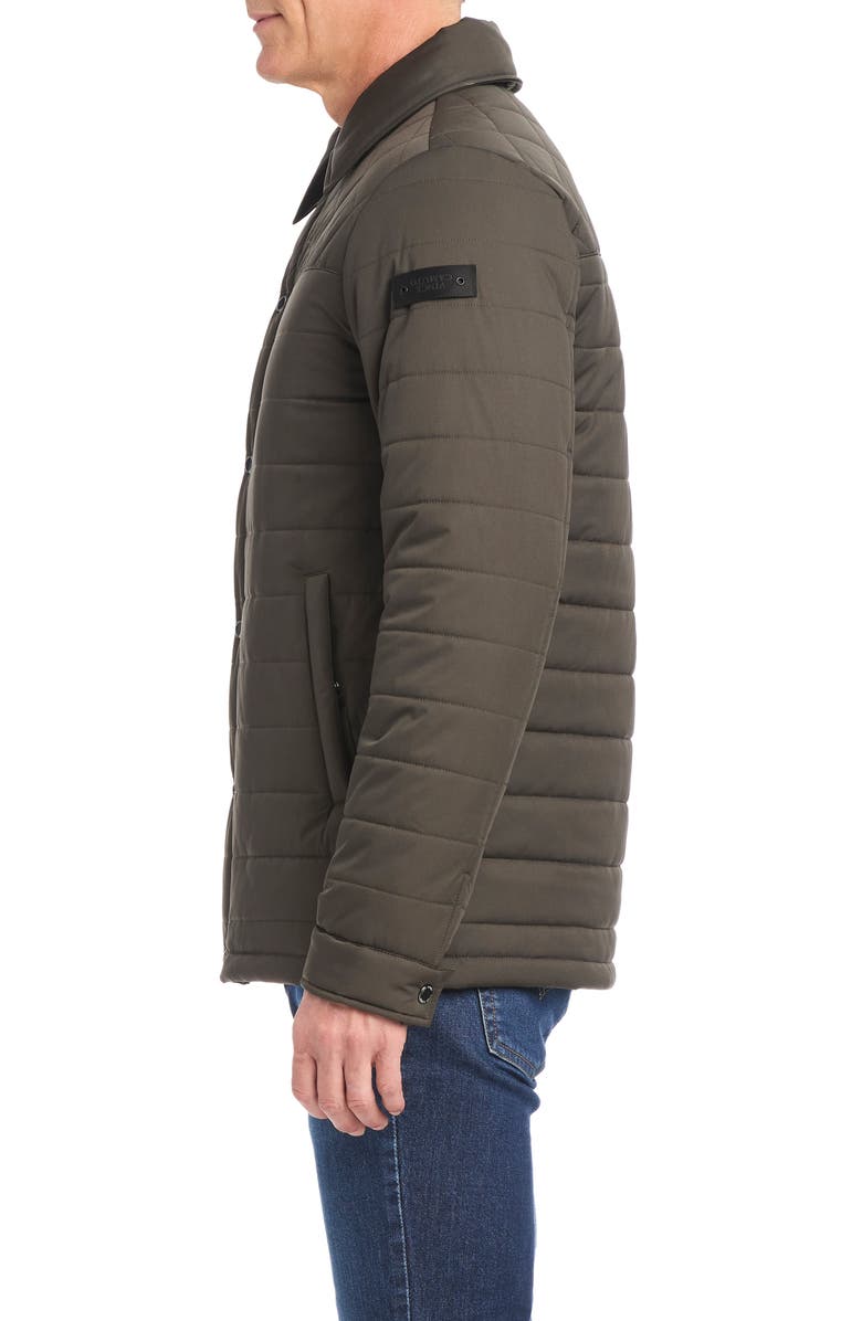 Vince Camuto Quilted Shirt Jacket, Alternate, color, Dark Olive