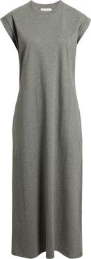 Nordstrom Muscle Sleeve Pima Cotton Jersey Maxi Dress