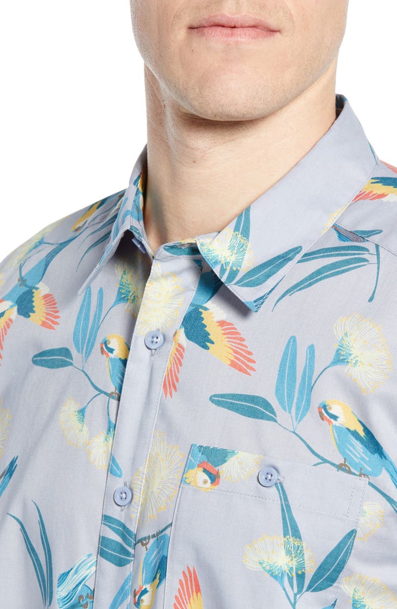 Patagonia Go To Regular Fit Short Sleeve Shirt, Alternate, color, Parrots Ghost Purple