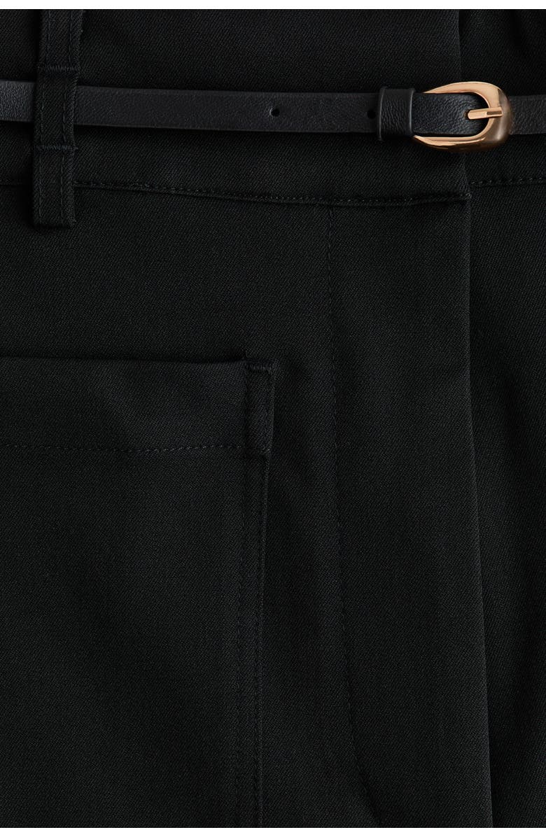 H&M Flared Belted Trousers, Alternate, color, 