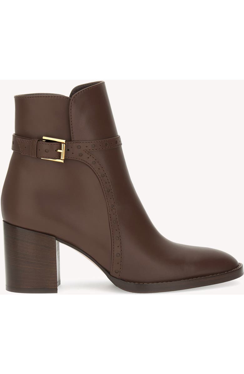 Gianvito Rossi Fes Bootie Booties, Main, color, Brown Calf Leather
