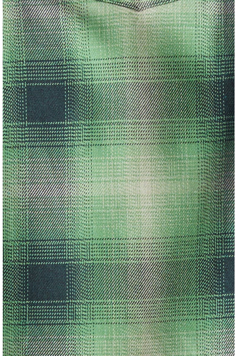 Slim Fit Grand Dégradé Check Western Shirt, Alternate, color, MILITARY GREEN MULTI