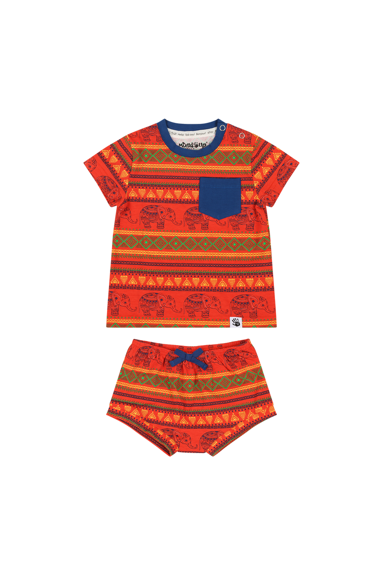 Suave Baby Tee and Bloomer Shorts Set, Main, color, Jacquard Stripe
