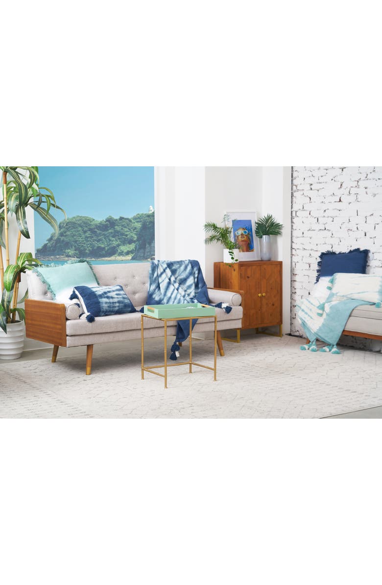 C&F Home Buckroe Vertical Stripe and Fringe Cotton Decorative Throw Pillows, Alternate, color, White